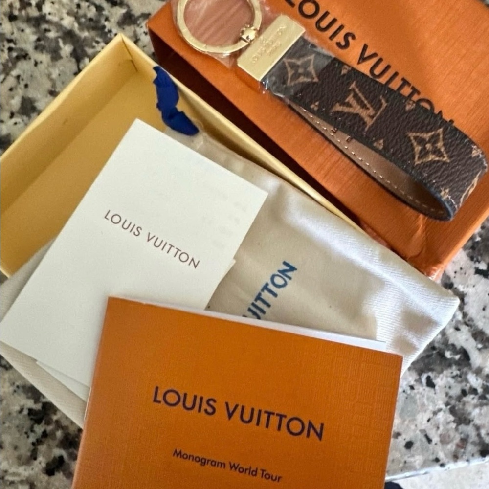 Louis Vuitton Brown Monogram Key Charm with Gold Hardware